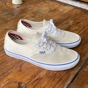 Vans off white shoes. Suede on the front